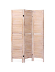 Folding screen isolated on white. Interior element