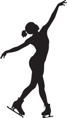 Winter Olympics Pyeongchang County Athlete Sport Figure skating, vector black color silhouette