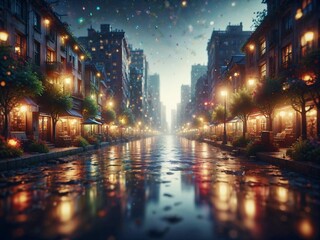 Obraz premium night view of the city