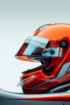 Piloto de carreras concentrado a punto de empezar la competici&oacute;n, piloto de formula uno preparado para la carrera aislado