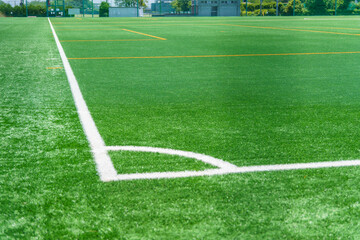 ラインのあるサッカーグラウンド