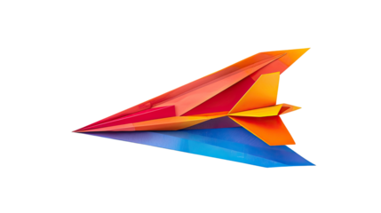 Paper airplane on a transparent background