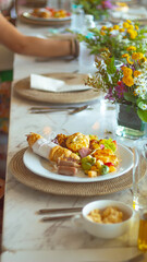 table setting for a dinner