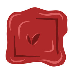 Red wax seal stamp