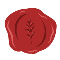 Red wax seal stamp