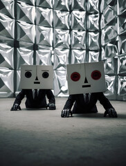 cubeheaded anthropomorphs wallpaper