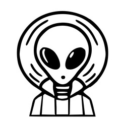 Alien head vector illustration