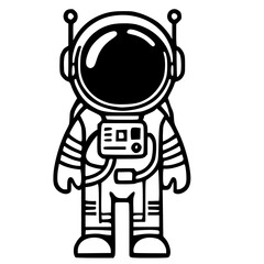 Cute Astronaut cartoon illustration 