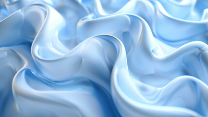 Obraz premium Cosmic Blue Waves: An abstract space-inspired design with swirling blue waves, reminiscent of nebulas, against a gradient background.