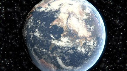 Earth rotating, day and night cycle animation