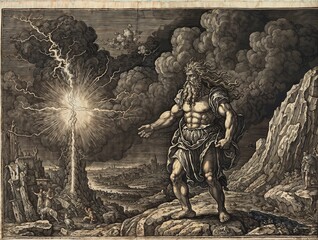 Zeus, who controls the weather and throws lightning bolts