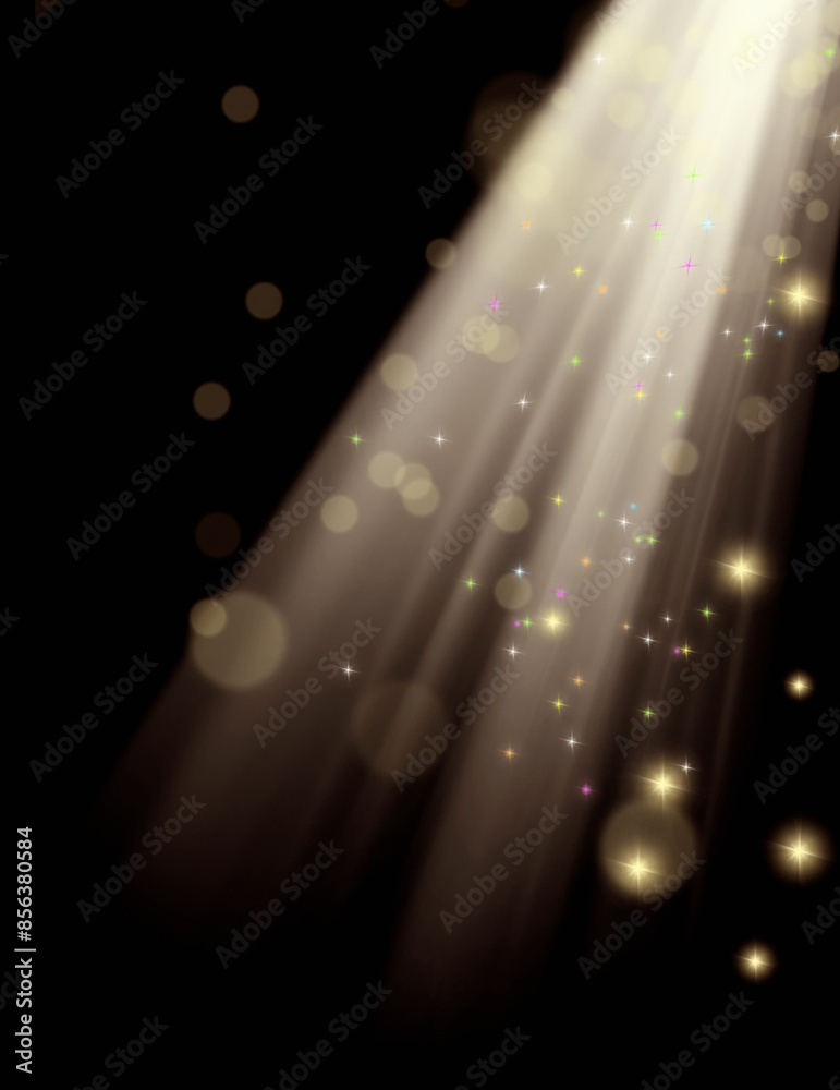 Canvas Prints abstract background image of blurry lights and light beam manipulations over black background