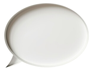 Blank white speech bubble icon png isolated on transparent background