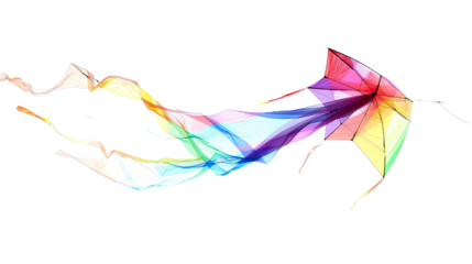Kites on a transparent background