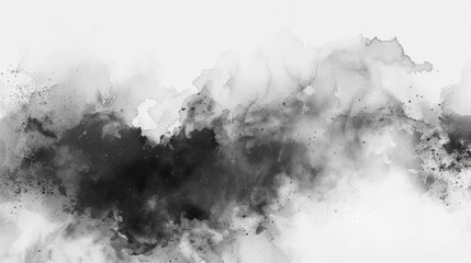 Watercolor background in black and white