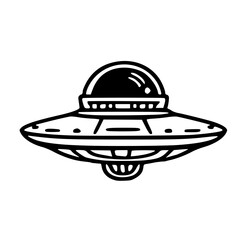 Illustration of a UFO, alien space ship vector 