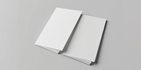Two blank white brochures mockup