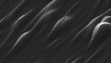 Fototapeta premium Point wave diagonal texture. Abstract dot background. Technological cyberspace background.
