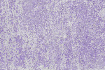 White and purple colored messy stucco, plaster texture background close up. Decorative weathered painted wall, aged stained concrete surface. Wallpaper, backdrop, copy space