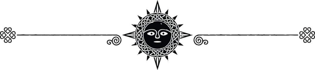 Celtic Knot and Tribal Sun Header