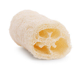 Loofah sponge isolated on white. Personal hygiene product
