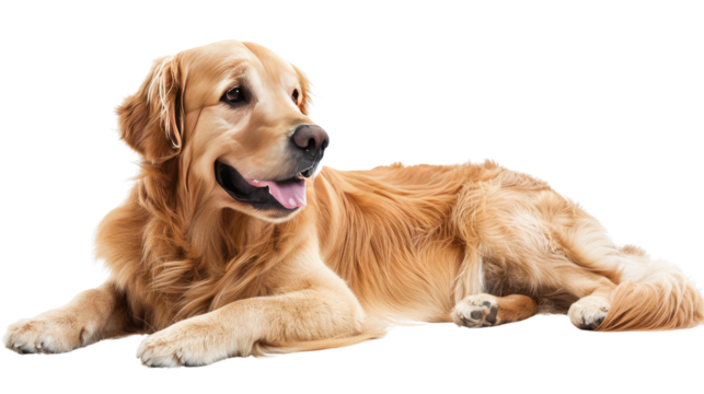 Golden retriever on a transparent background
