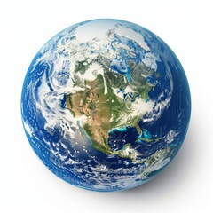 A view of the planet Earth from space showing North and South America, as well as the United States