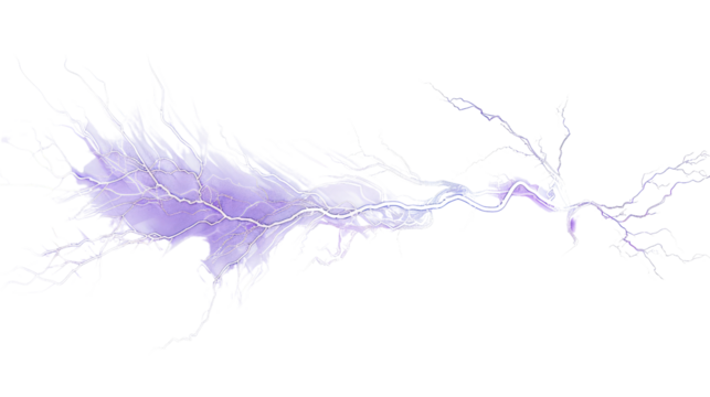 Lightning on a transparent background