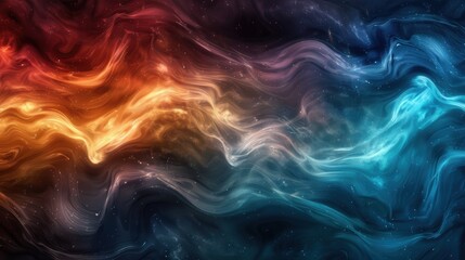 Obraz premium Vibrant cosmic swirls of color and light