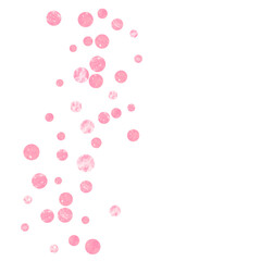 Shiny Gold Template. Golden Simple Paint. Pink Splatter Concept. 14 February Painting. Decorative Spray. Celebration Wallpaper. Rose Festive Magazine. Pink Shiny Gold Template