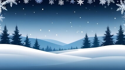 A winter-themed gradient background that transitions from a deep midnight blue at the top to a crisp, icy white at the bottom.