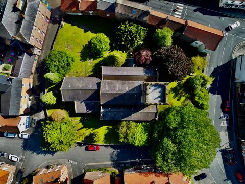 top down view of All Saints Church Market Weighton