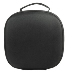 Classic modern black bag case suitcase isolated on white background
