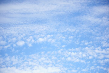 Fototapeta premium 夏の晴れた日の青空と雲。7月の関東。