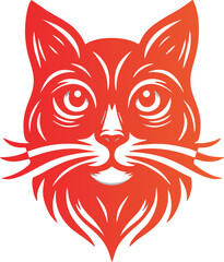 Obraz premium beautiful cat icon logo