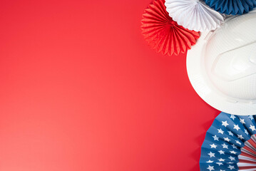 Labor Day holiday background, banner with copy space.