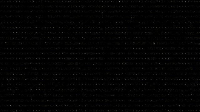 Particle effects yellow glowing lighting black screen loop animation overlay