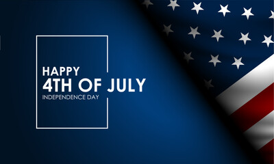 Happy Fourth of July Independence day USA Background Design Vector illustration