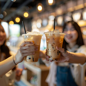 A group of friends drinking coffee together