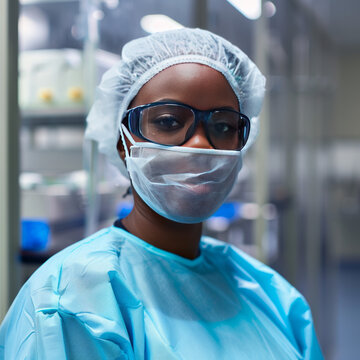 A woman scientist working in a laboratory