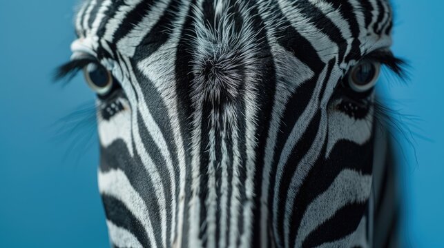 Striped animal visage