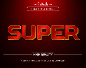 Editable text style effect - Super text style theme.