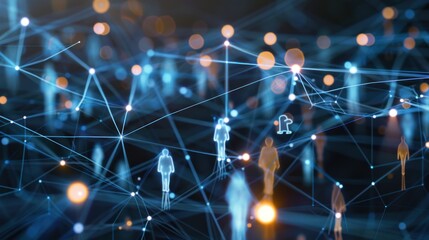 Business network connections, data analysis