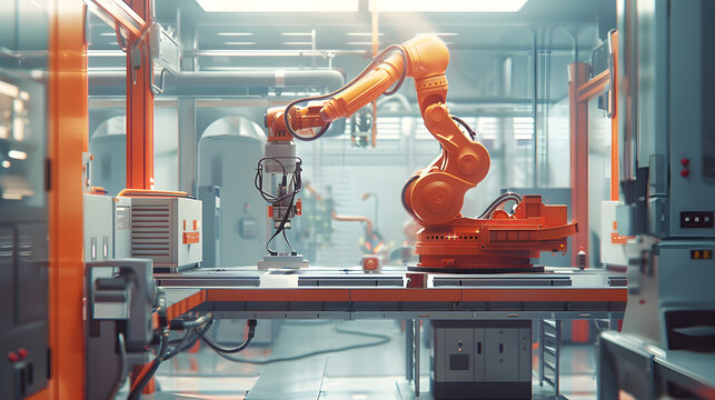 Bras Robotique Innovant dans une Usine de Fabrication