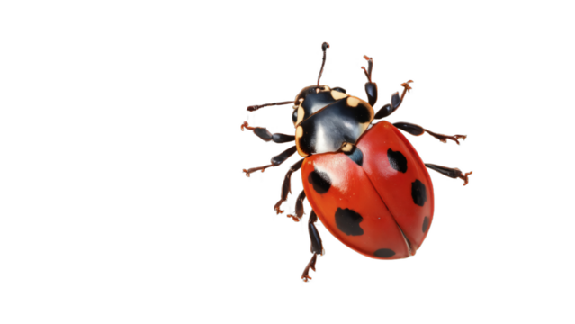 ladybug isolated on white background , transparent png image