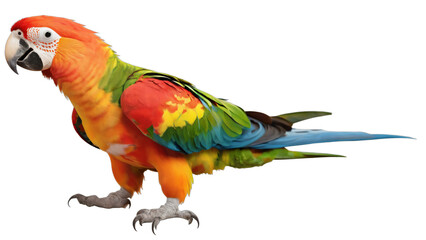 Obraz premium blue and yellow macaw isolated on white background , transparent png image