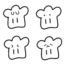 Cute Cartoon Chef Hat Vector Illustration | Minimalist Style