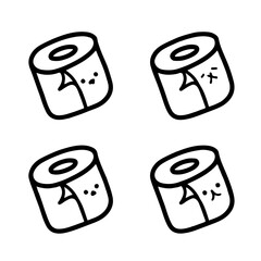 Cute Cartoon Tissue Vector Illustration | Minimalist Style