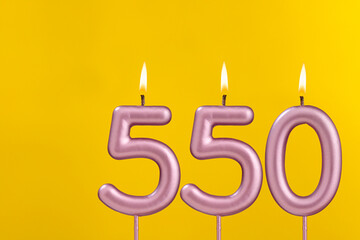 Number of followers or likes - Candle number 550