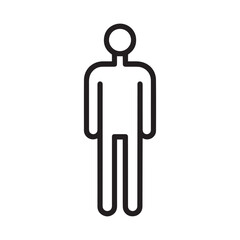 Human black outline icon character shape collection simple design.